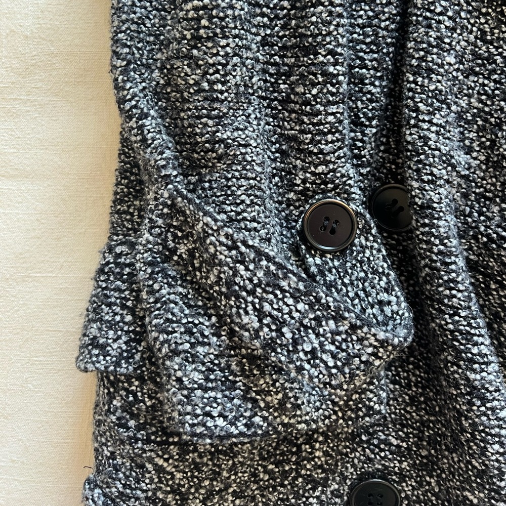 FREE PEOPLE- black and white speckled blazer/cardigan jacket - Picture 5 of 5